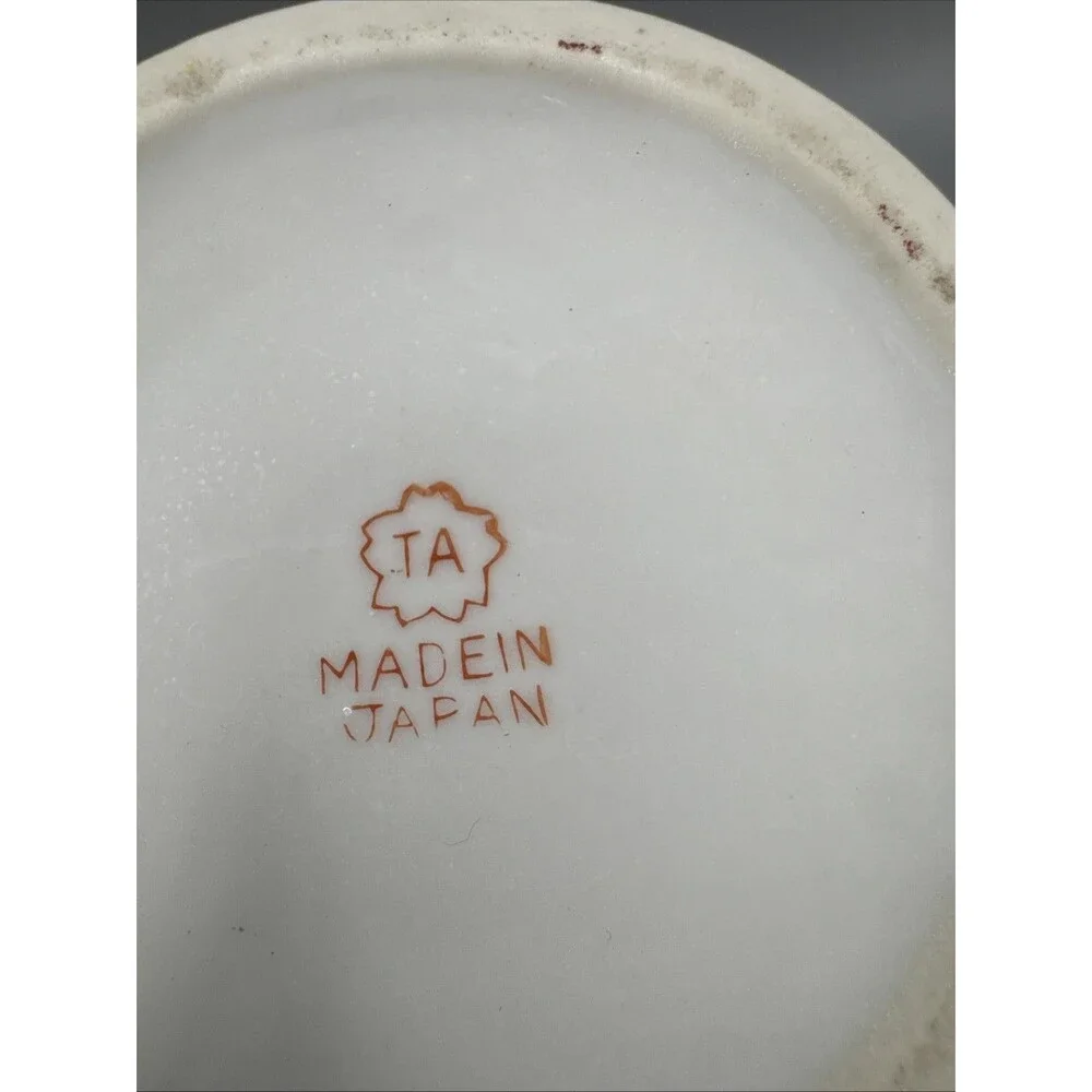 TA Tashiro Shoten Hand Painted Art Deco Porcelain Vase VTG Japan 7.25” 1920-40s.